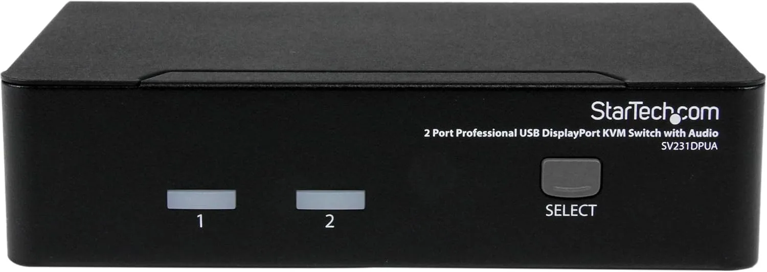 StarTech.com 2 Port DisplayPort KVM Switch with Audio (SV231DPUA)