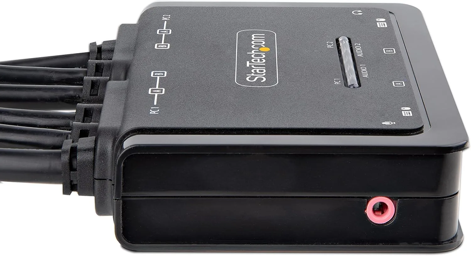 StarTech.com 2-Port Dual-Monitor DisplayPort KVM Switch, 4K 60Hz (C2-DD46-UA2-CBL-KVM)