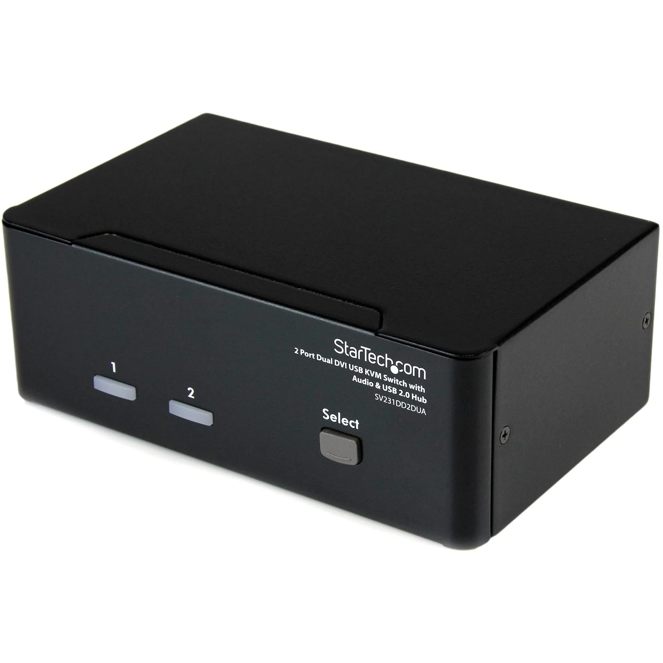 StarTech.com 2-Port Dual DVI USB KVM Switch with Audio & USB 2.0 Hub (SV231DD2DUA)