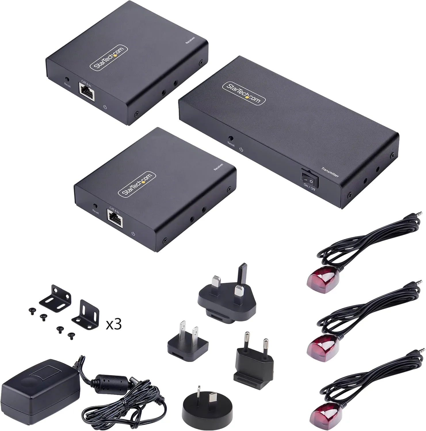StarTech.com 2-Port HDMI Extender and Splitter Over CAT6, 4K 60Hz, Up to 230ft (70m), 1x2 HDMI Over Ethernet Distribution Kit