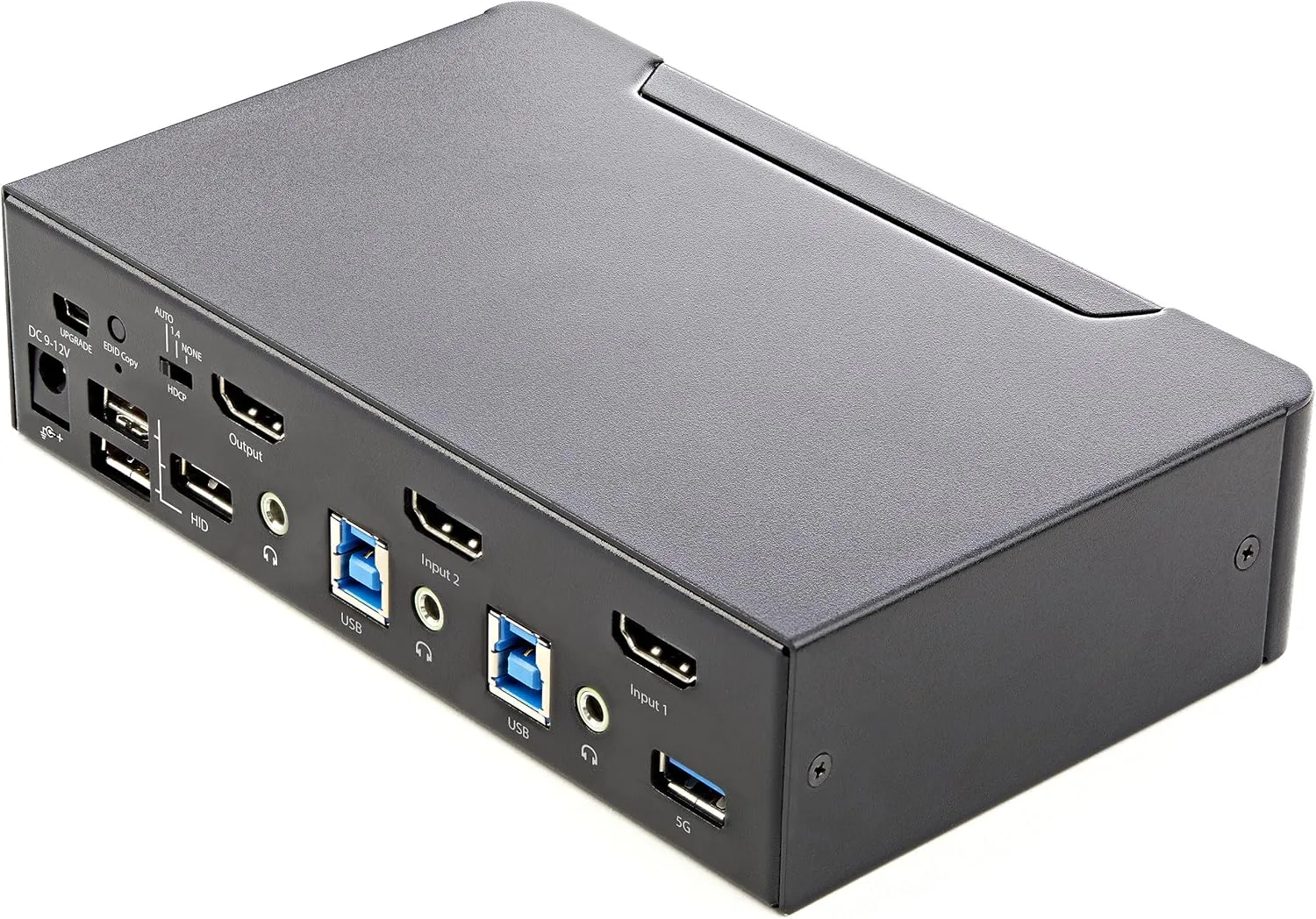 StarTech.com 2 Port HDMI KVM Switch - Single Monitor 4K 60Hz Ultra HD HDR - Desktop HDMI 2.0 KVM Switch with 2 Port USB 3.0 Hub (5Gbps) and 4X USB 2.0 HID, Audio - Hotkey Switching - TAA
