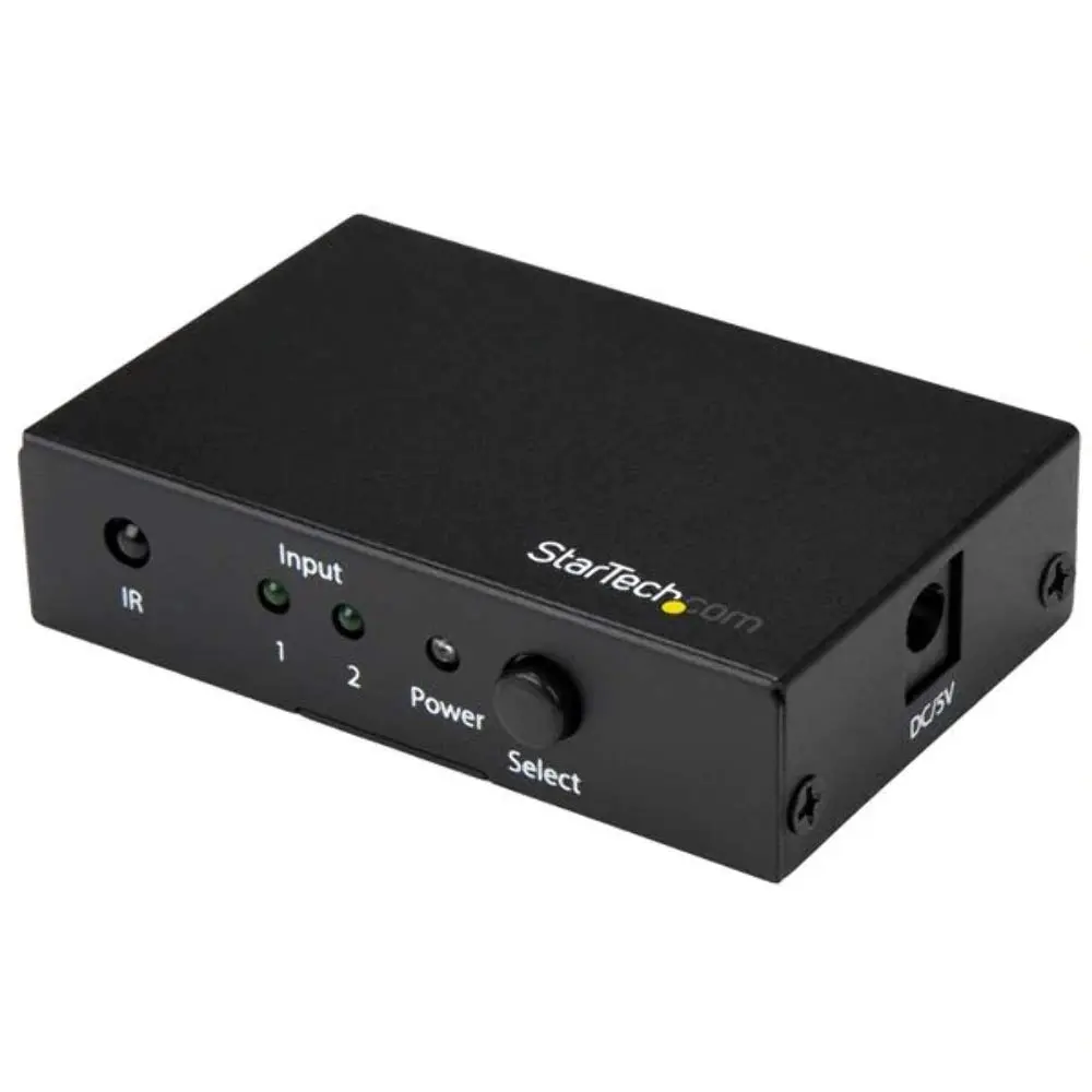 StarTech.com 2 Port HDMI Switch - 4K 60Hz - Supports HDCP - IR (VS221HD20)