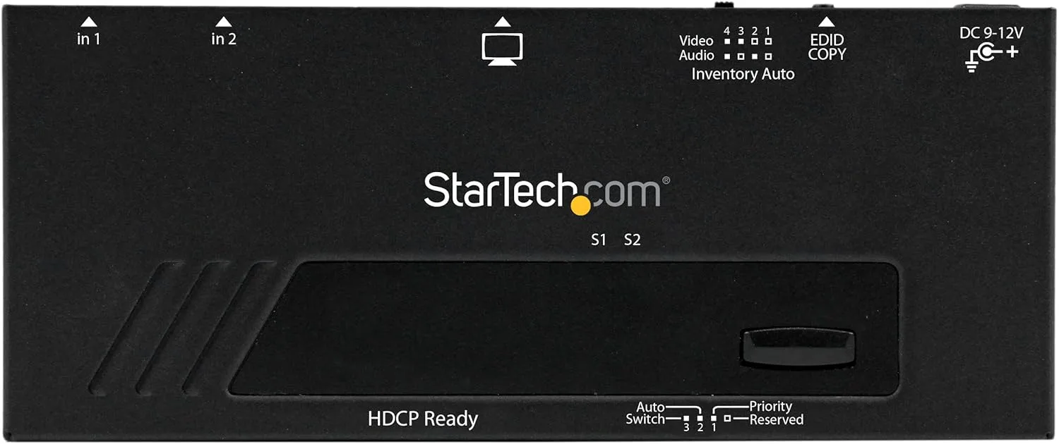 StarTech.com 2 Port HDMI Switch w/ Automatic and Priority Switching - 1080p (VS221HDQ)