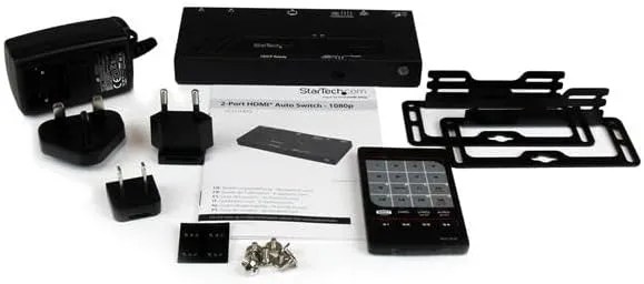 StarTech.com 2 Port HDMI Switch w/ Automatic and Priority Switching - 1080p (VS221HDQ)