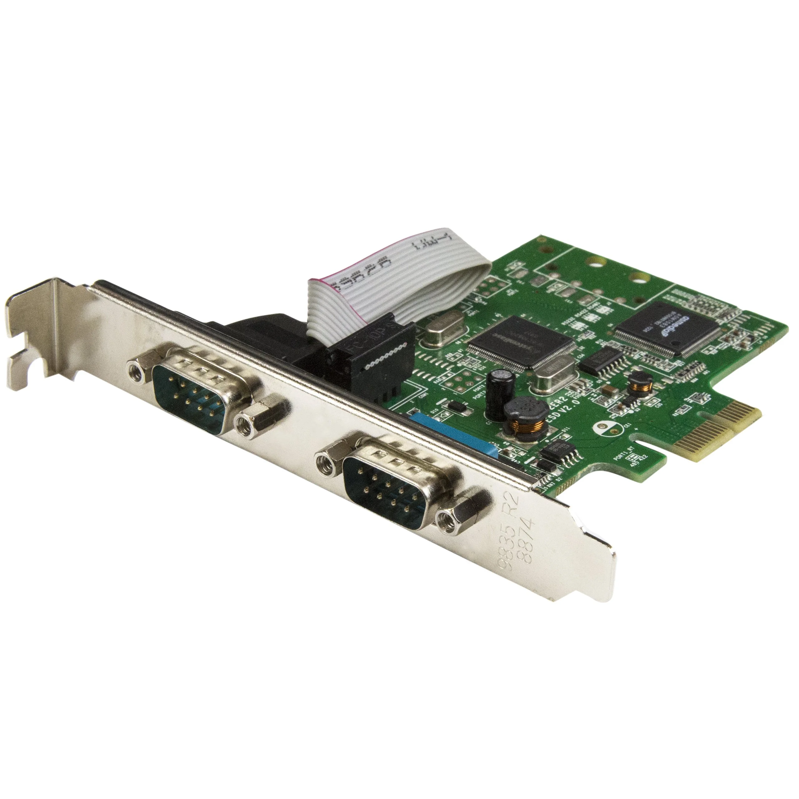 StarTech.com 2-Port PCI Express Serial Card with 16C1050 UART - RS232 Low Profile Serial Card - PCI Serial Card, TAA (PEX2S1050)