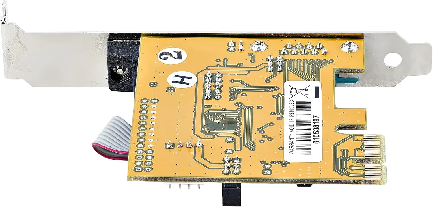 StarTech.com 2-Port PCI Express Serial Interface Card, Dual Port PCIe to RS232 (DB9) Serial Card, 16C1050 UART