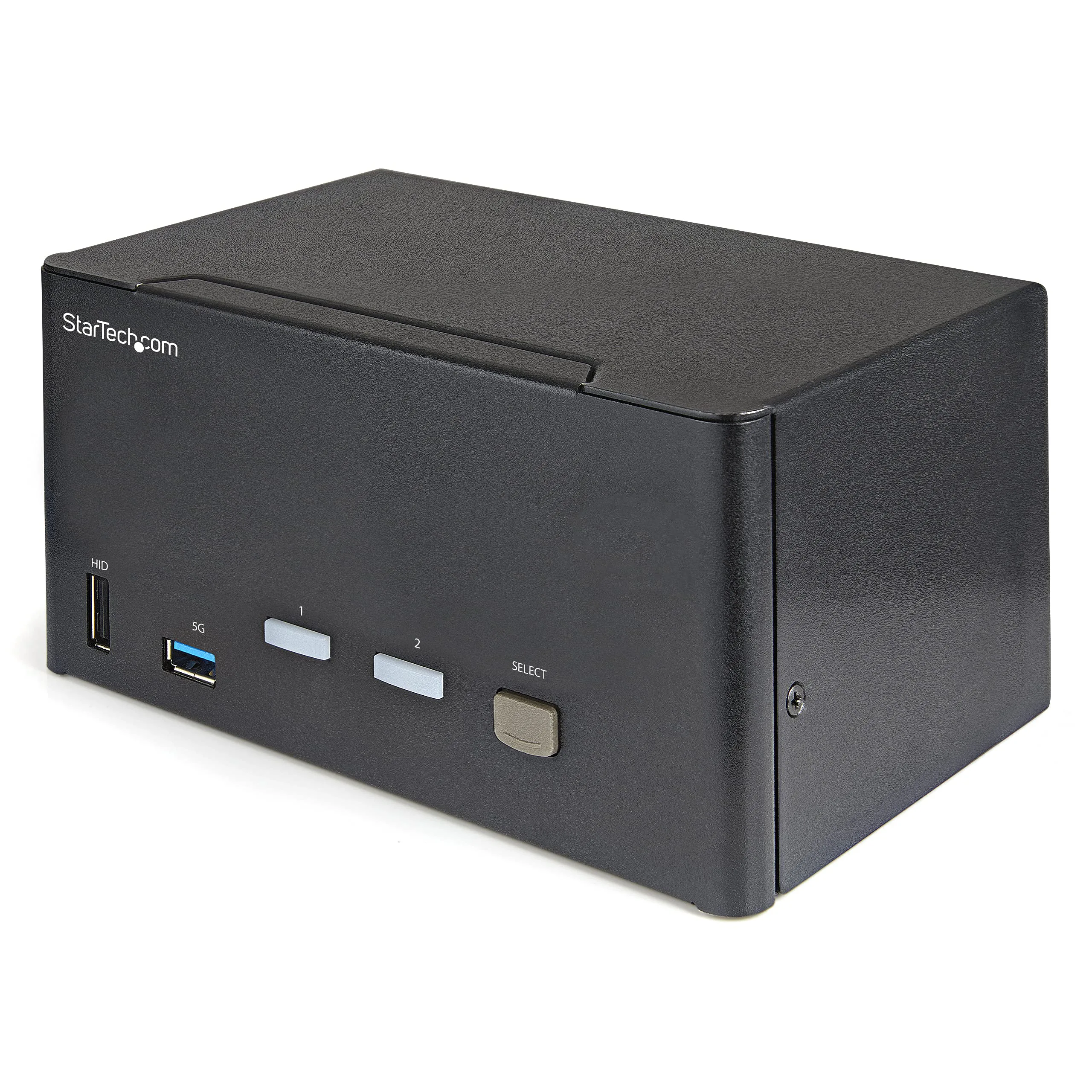 StarTech.com 2 Port Triple Monitor DisplayPort KVM Switch - 4K 60Hz UHD HDR - Desktop DP 1.2 KVM with 2 Port USB 3.0 Hub (5Gbps) & 4X USB 2.0 HID Ports, Audio - Hotkey Switching - TAA (SV231TDPU34K)