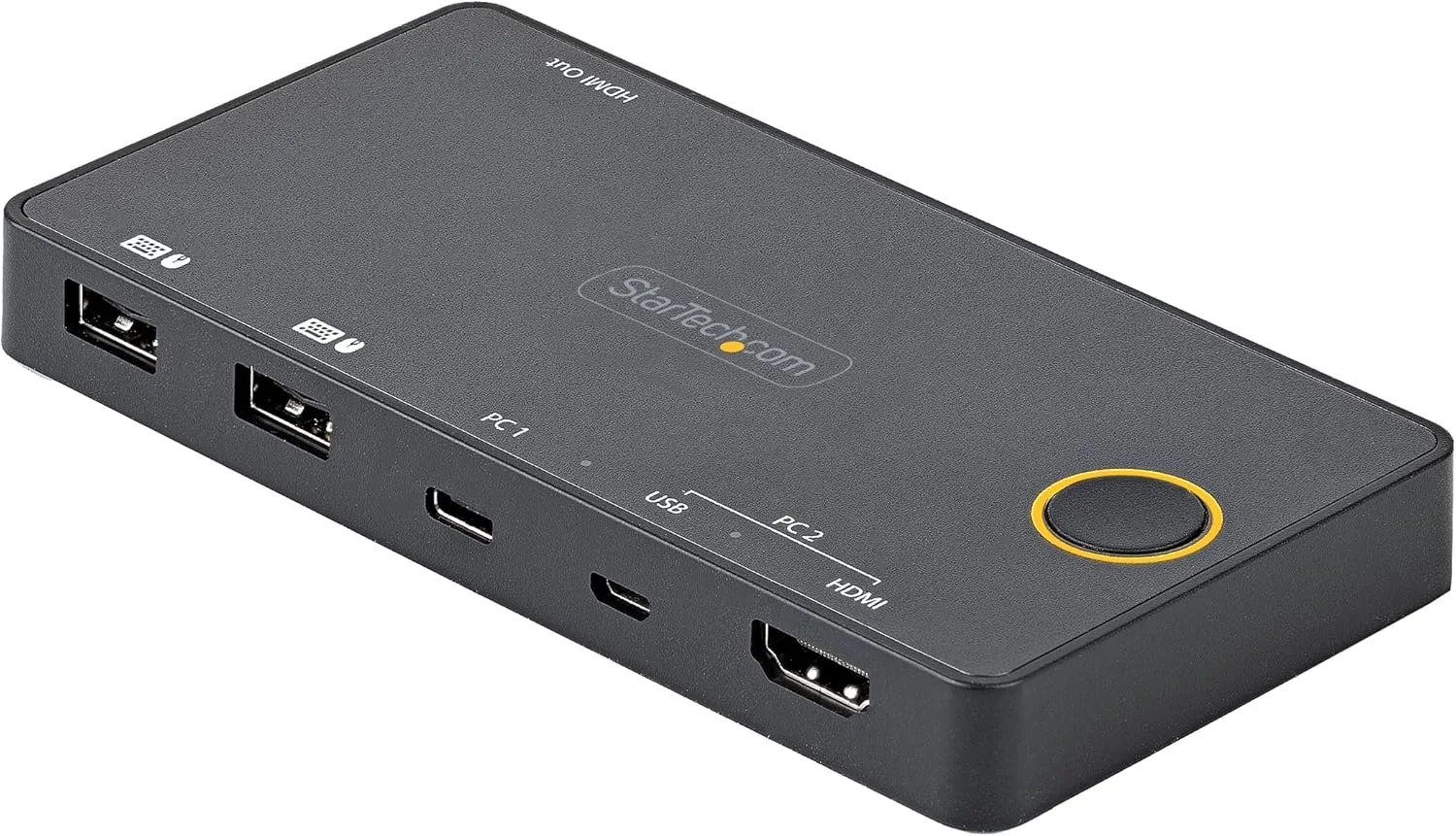 StarTech.com 2 Port Hybrid USB-A + HDMI & USB-C KVM Switch - Single 4K 60Hz HDMI 2.0 Monitor