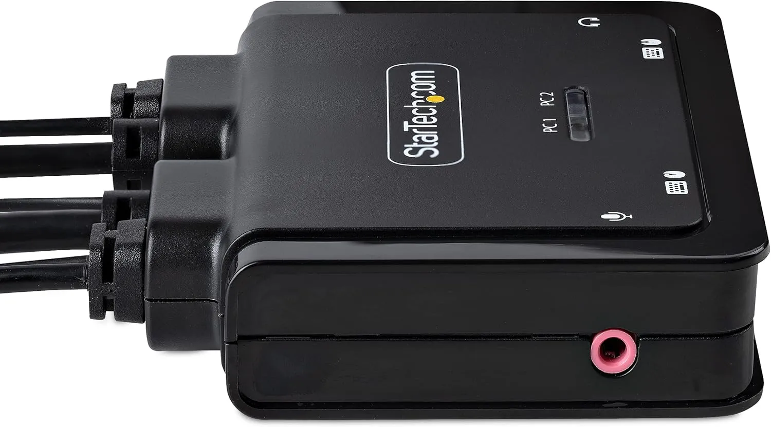 StarTech 2-Port Hybrid USB-C HDMI 4K60 KVM Switch with Integrated Cables (C2-H46-UAC-CBL-KVM)