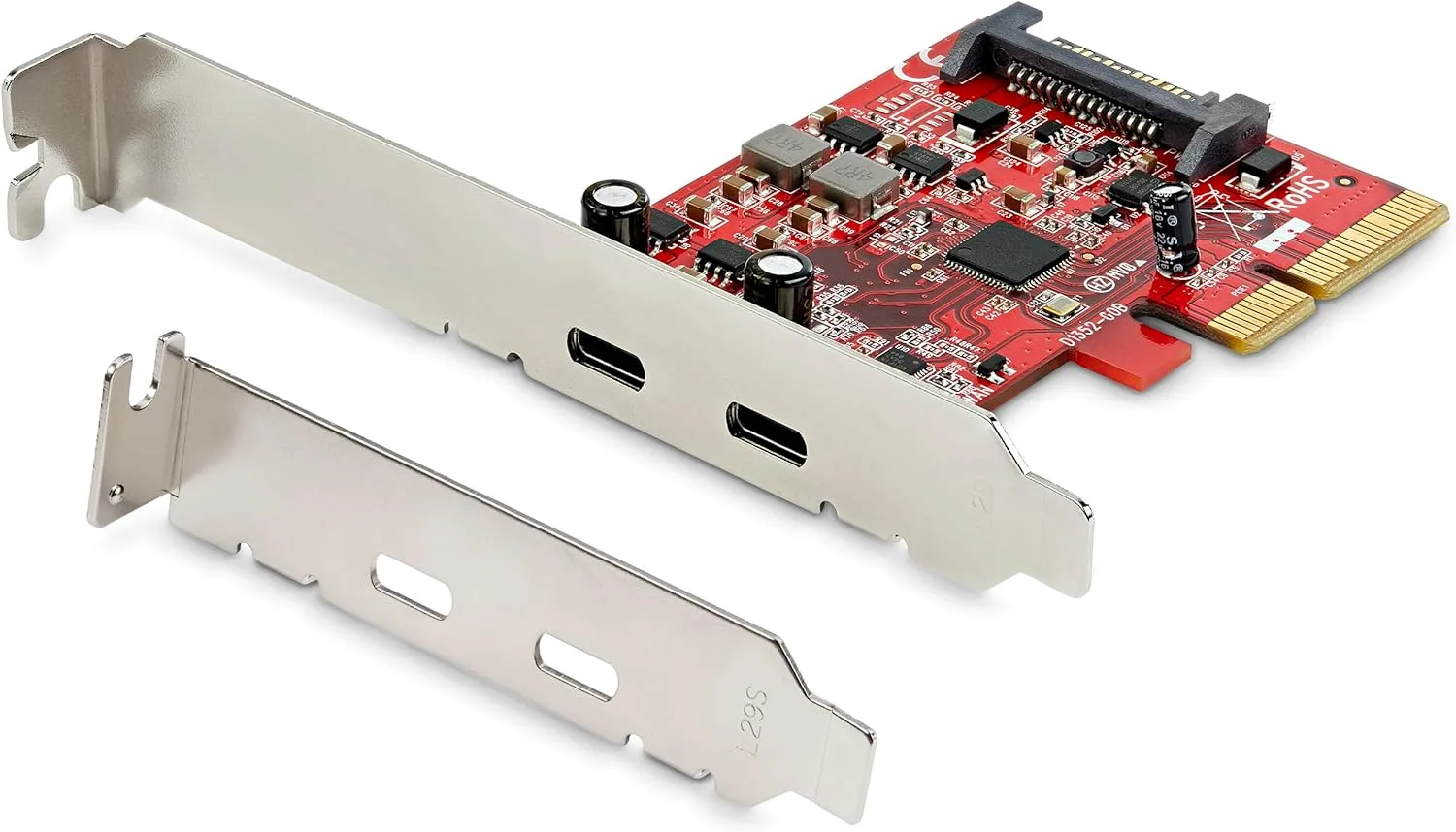 StarTech.com 2-Port USB 3.2 Gen 2 PCIe Card, USB-C 10Gbps PCI Express 3.0 x4 Adapter, Data Only, Windows/macOS/Linux