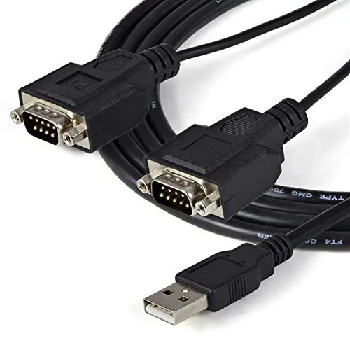 StarTech.com 6ft (1.8m) 2-Port FTDI USB to Serial RS232 Adapter Cable with COM Retention