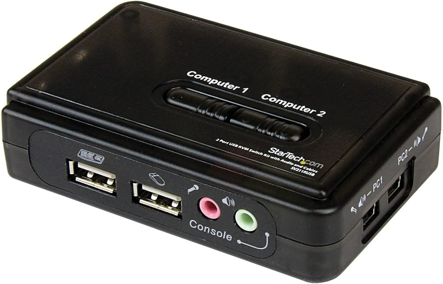 StarTech.com 2 Port USB VGA KVM Switch - Single VGA - Hot-Key & Audio Support - 2048x1536 @60Hz KVM Switch