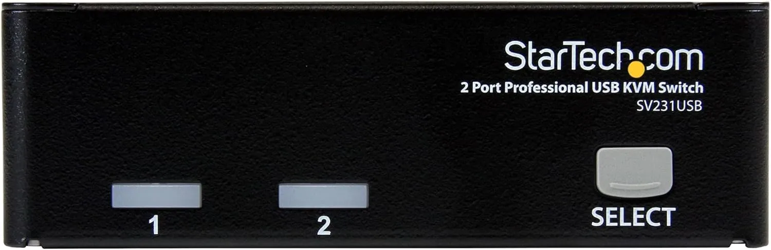 StarTech.com 2 Port VGA USB KVM Switch - VGA KVM Switch - 1920x1440 - USB 2.0 - KVM Video Switch
