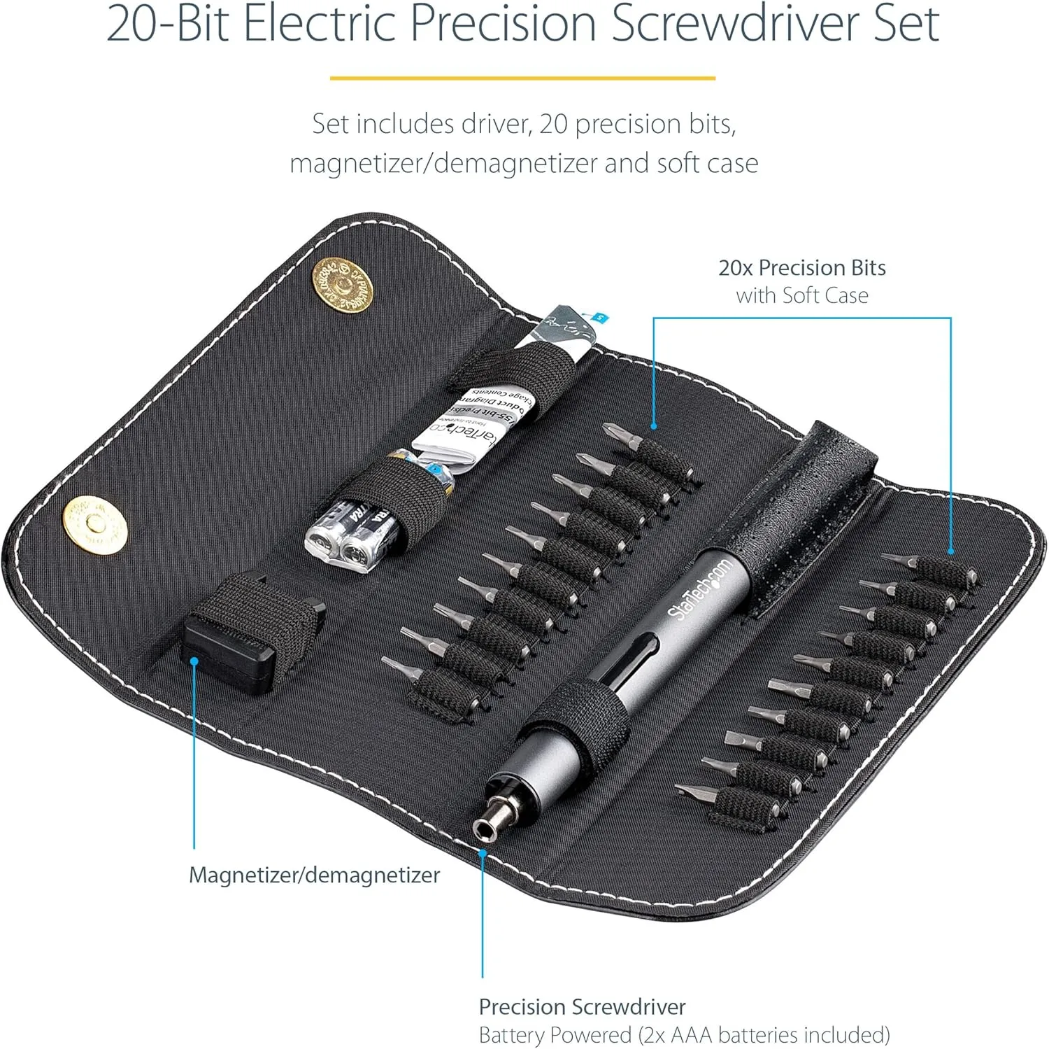 StarTech.com Electric Precision Screwdriver Set