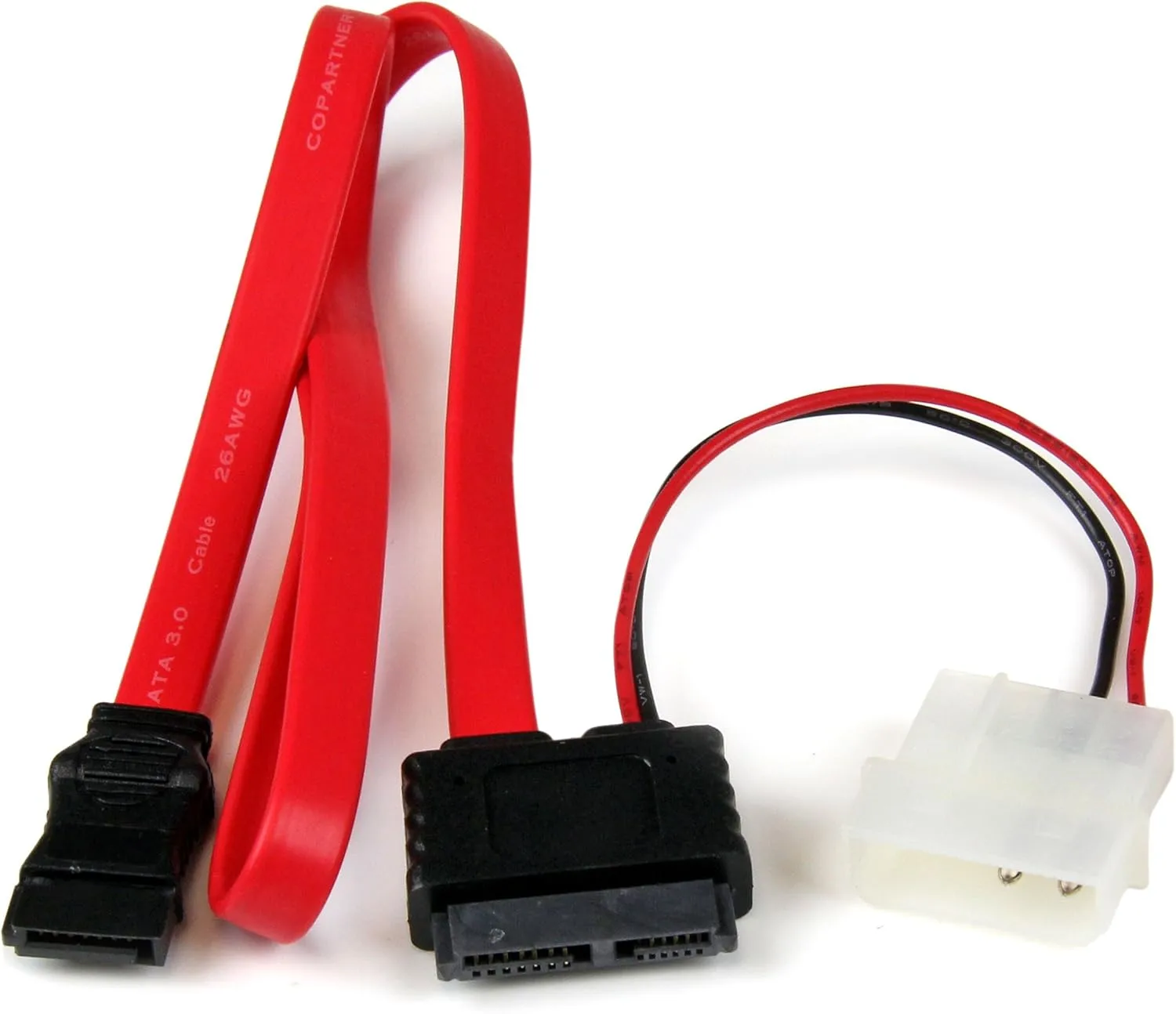 StarTech.com Slimline SATA to SATA with LP4 Power Cable Adapter