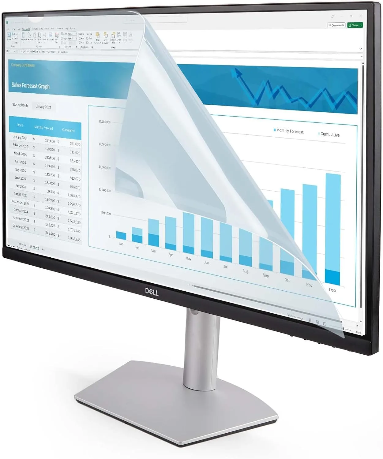 StarTech.com 24-inch Anti-Blue Light Screen Filter for Monitors, TAA Compliant