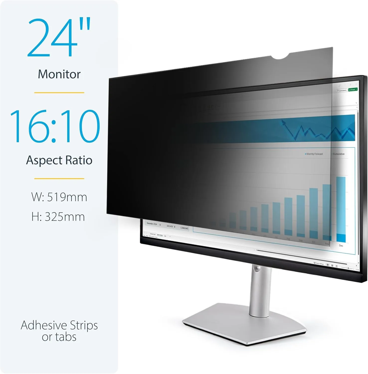StarTech.com Monitor Privacy Screen - Reversible Matte/Gloss Filter
