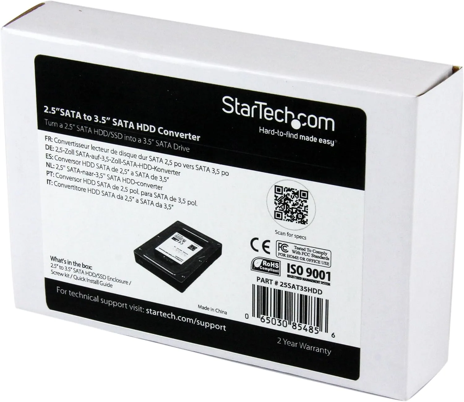 StarTech.com 2.5in to 3.5in SATA Drive Adapter Enclosure