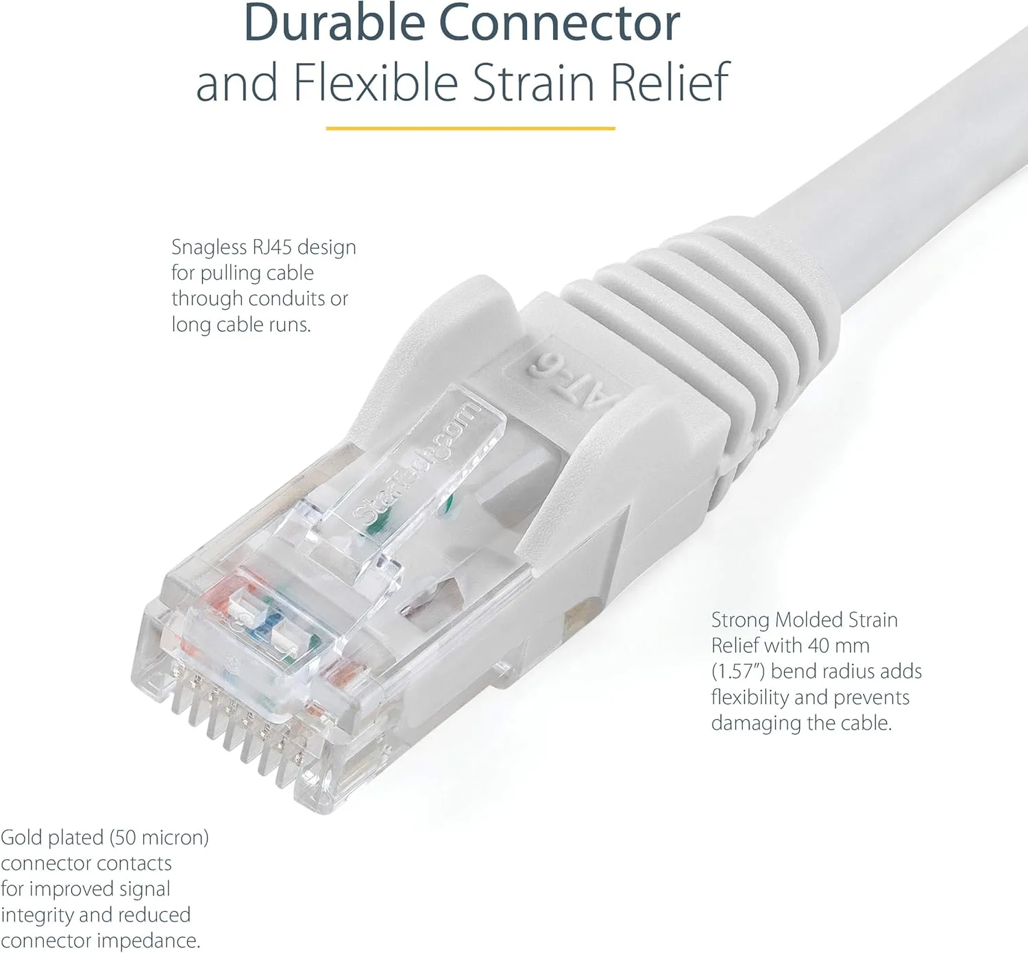 StarTech.com CAT6 Snagless RJ45 Ethernet Patch Cable