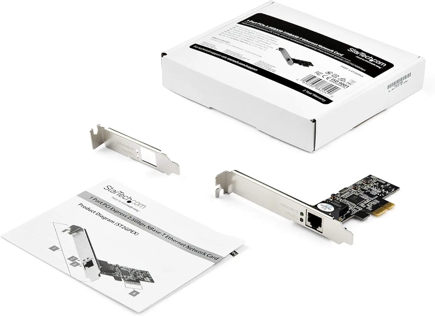 StarTech.com 1 Port PCIe Network Card - 2.5Gbps 2.5GBASE-T PCIe Network Card x1 PCIe - PCI Express LAN Card