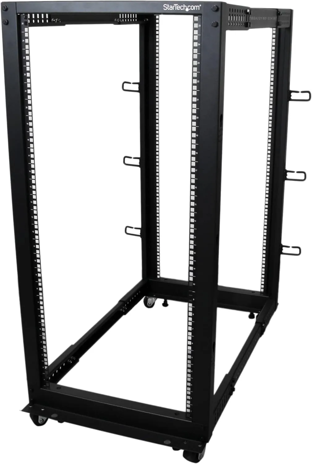 StarTech.com 4-Post Mobile Open Frame 19in Server Rack