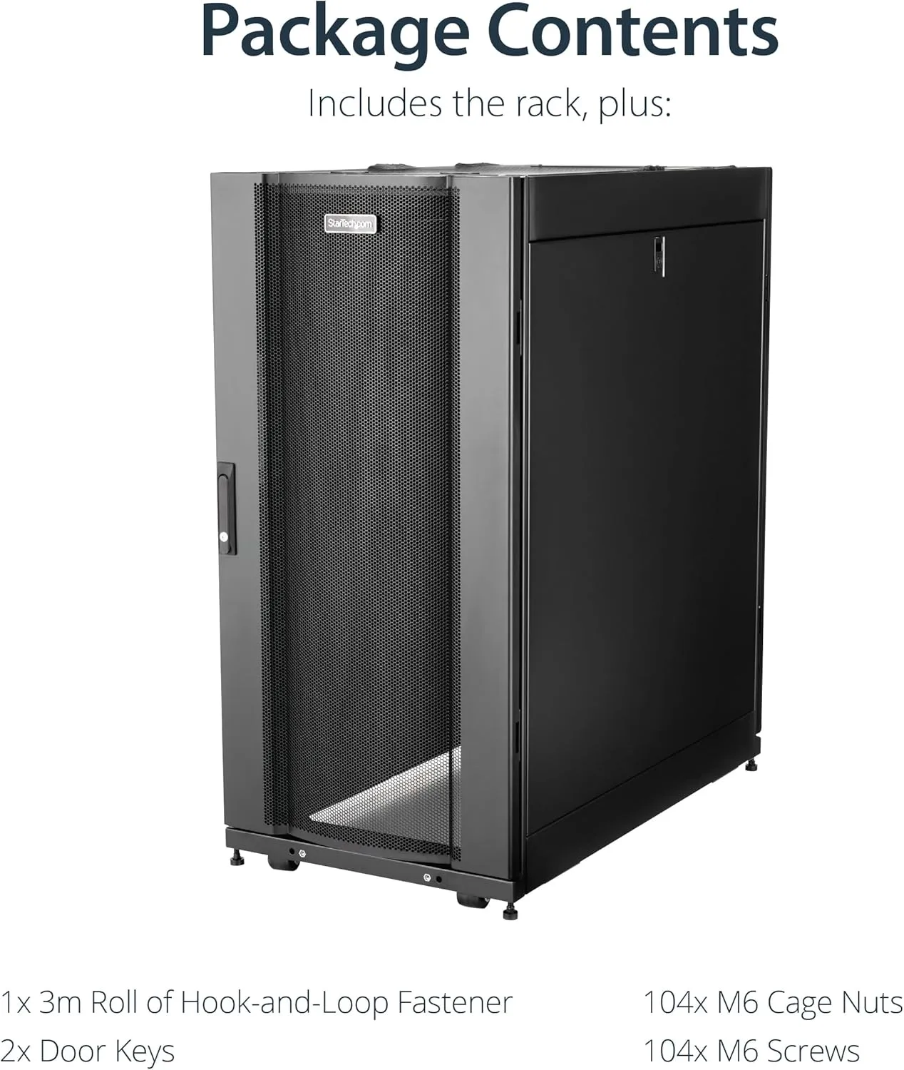 StarTech.com 4-Post Server Rack Cabinet, 19" Data Rack