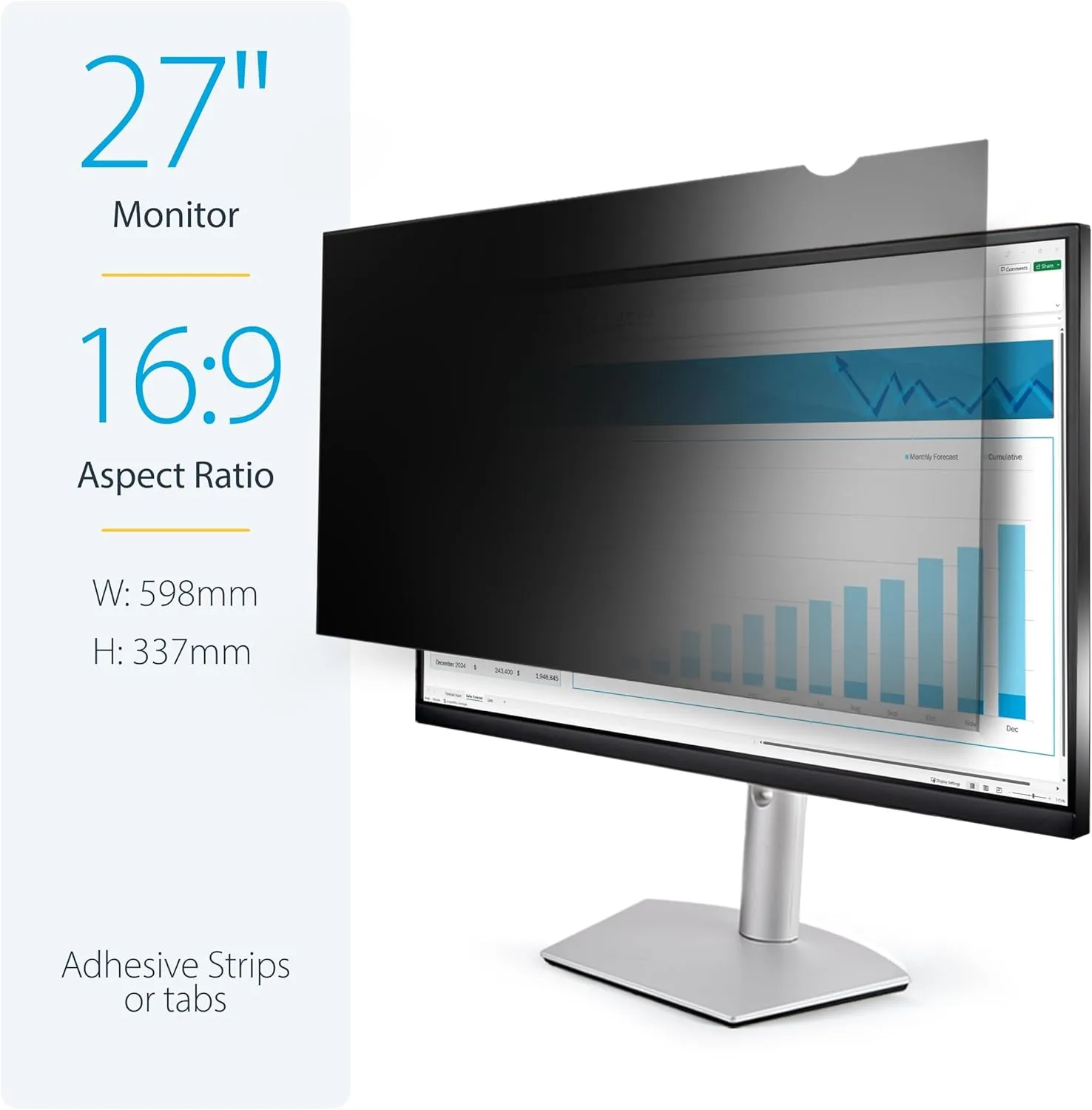 StarTech.com Monitor Privacy Screen - Reversible Matte/Gloss Filter