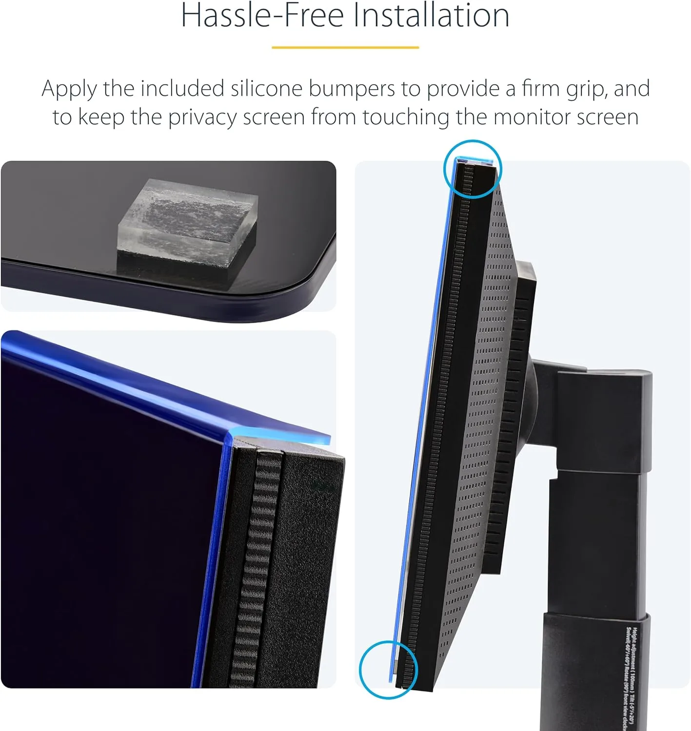 StarTech.com Hanging Acrylic Monitor Privacy Screen 16:9 ±30°