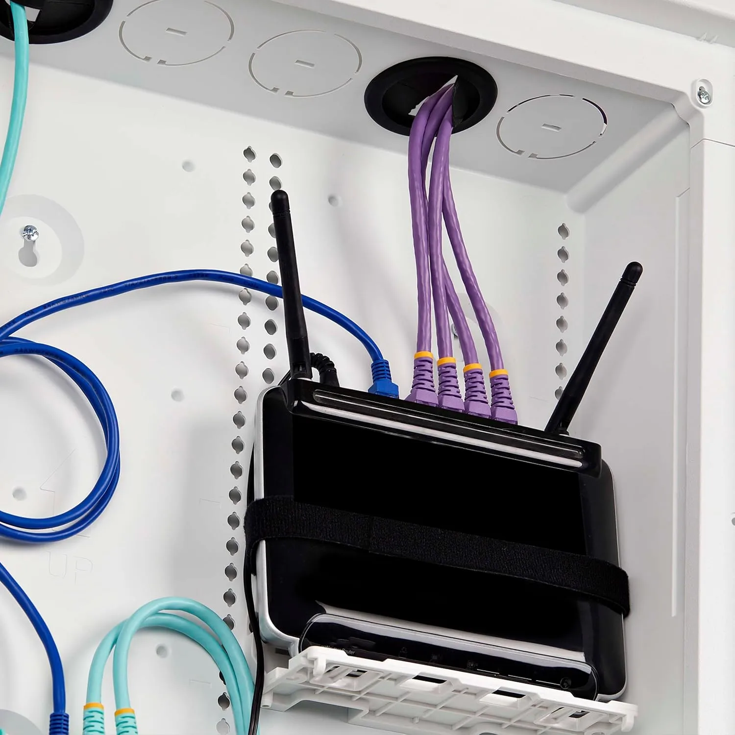 StarTech.com 28-Inch Wall-Mount Media Enclosure, Cable Management Box for Network Distribution, Structured Media Enclosure