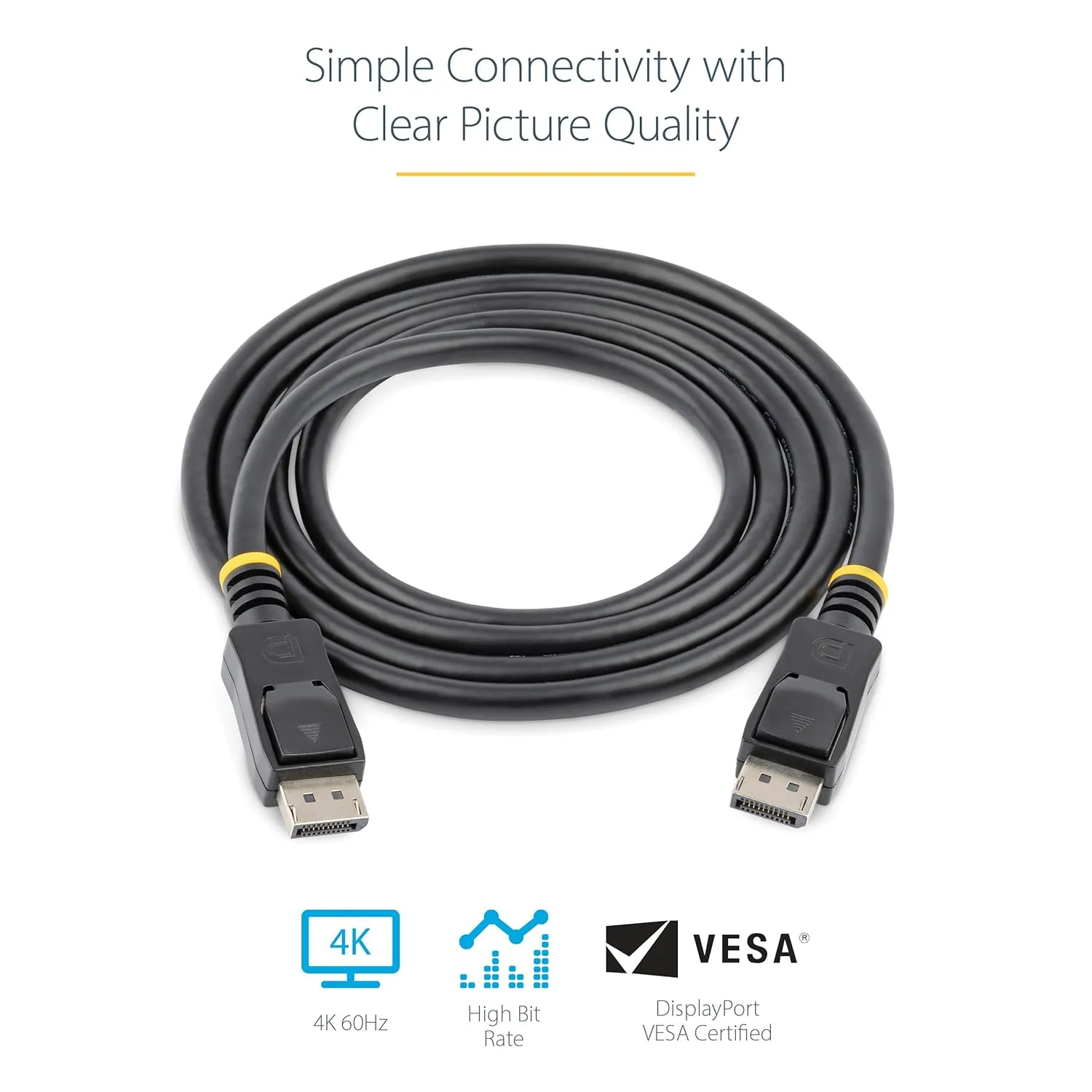 StarTech.com 2m DisplayPort 1.2 Cable with Latches (DISPL2M)