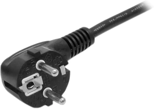 StarTech.com 2m (6ft) Computer Power Cord, 18AWG, EU Schuko To C13, 10A 250V, Black Replacement AC Power Cord