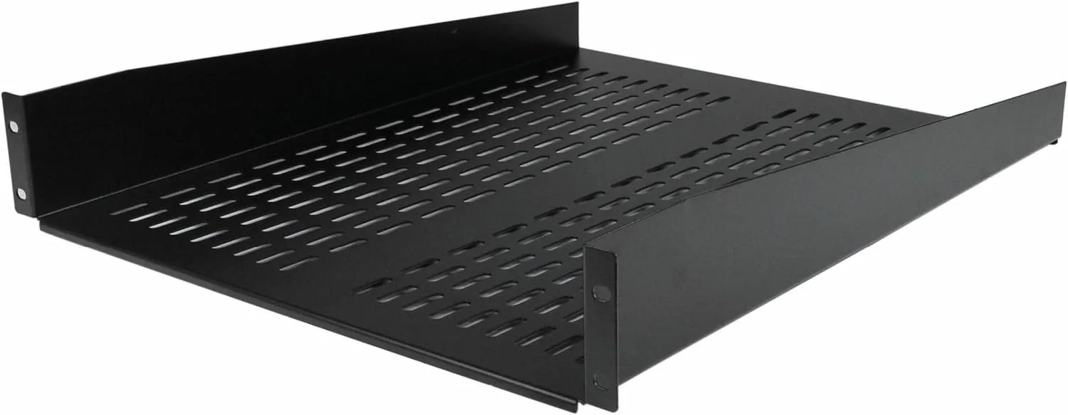 StarTech.com 2U Server Rack Shelf - Universal Vented Rack Mount Cantilever Tray for 19" Network Equipment Rack - 50LB/23KG