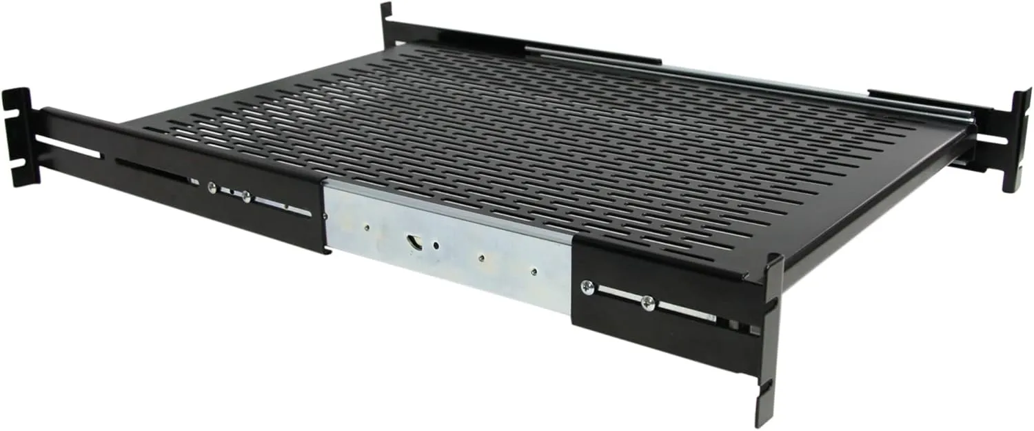 StarTech.com 2U Vented Sliding Server Rack Shelf UNISLDSHF19