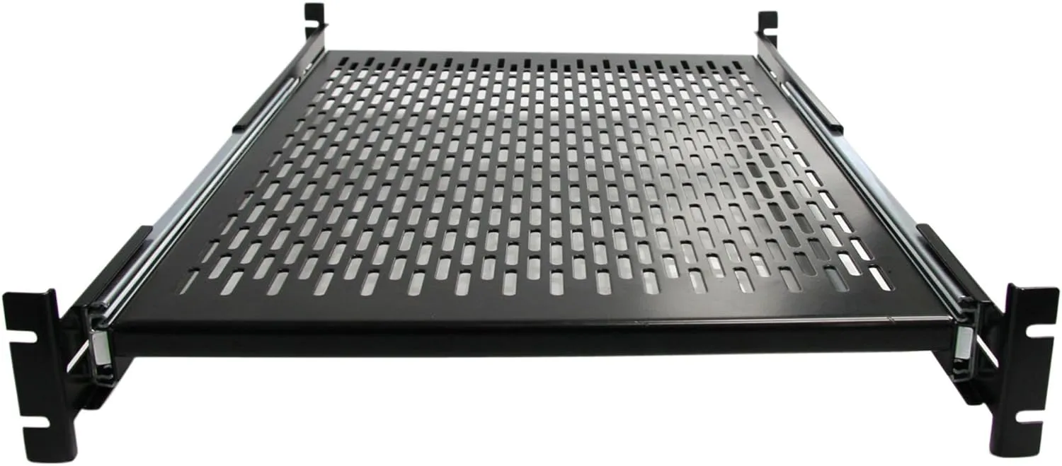 StarTech.com 2U Vented Sliding Server Rack Shelf UNISLDSHF19