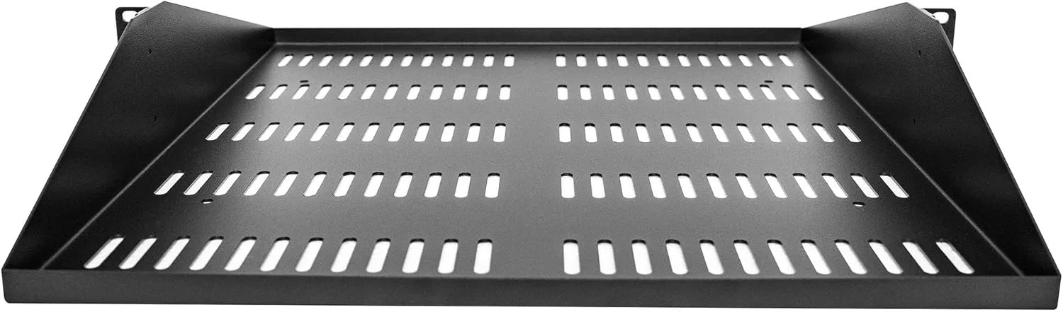 StarTech.com 2U Vented Server Rack Shelf, Center Mount, 20" Deep, 200 lb