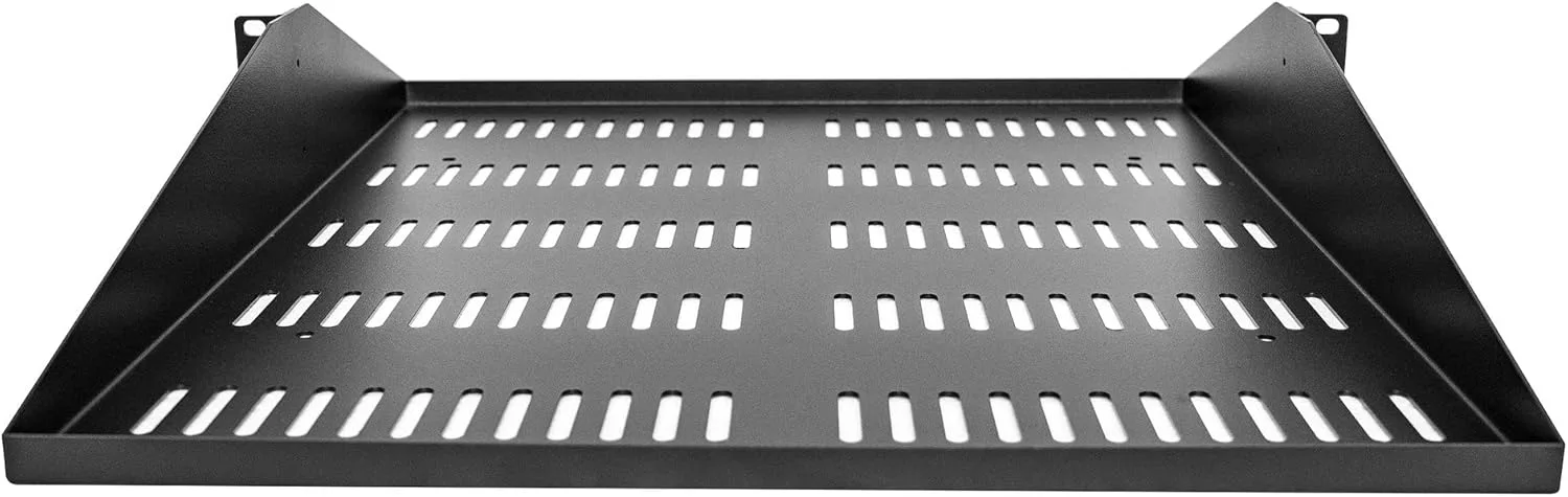 StarTech.com 2U Vented Server Rack Shelf, Center Mount, 20" Deep, 200 lb