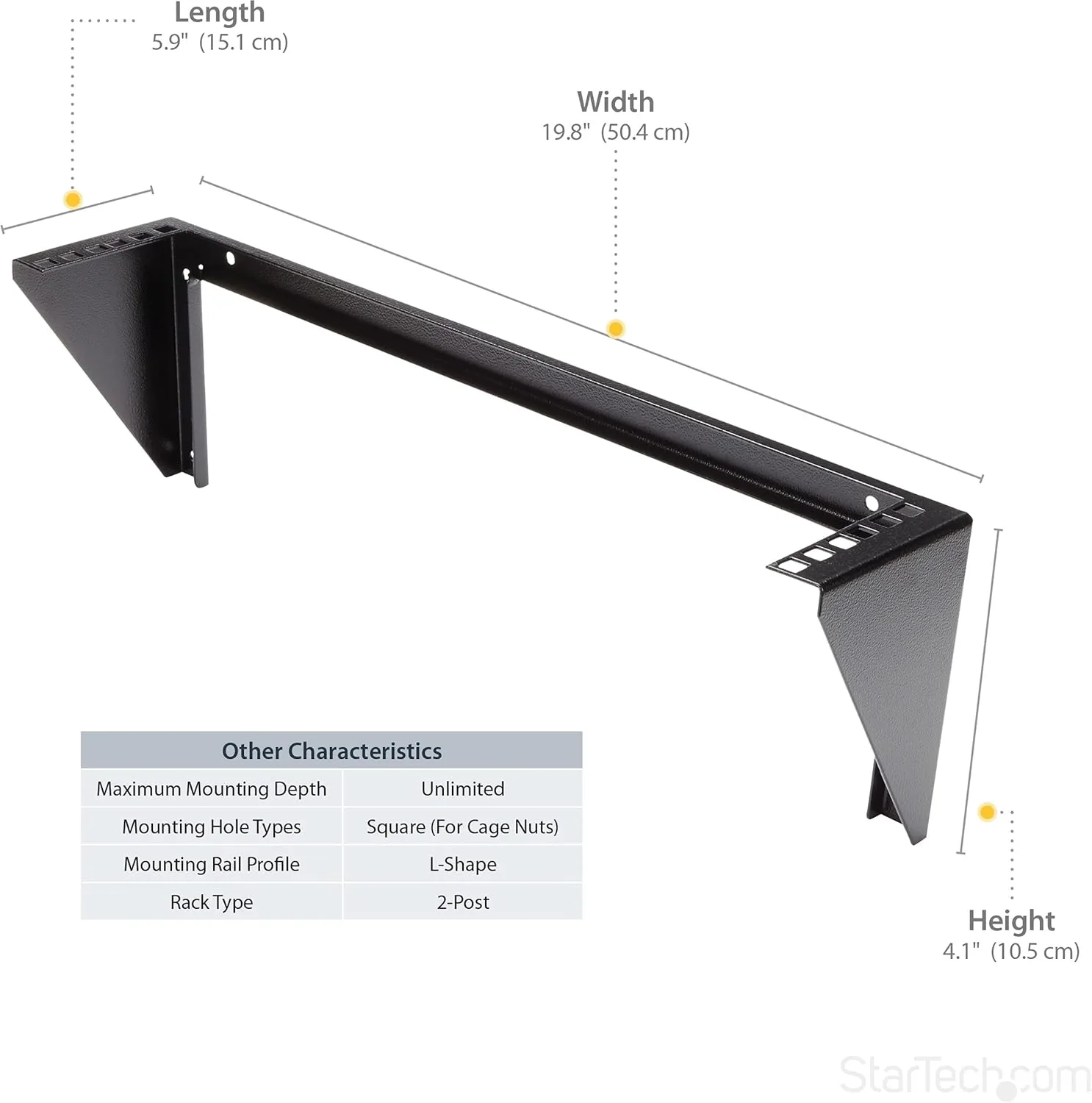 StarTech.com 19in Steel Vertical Wall Mount Rack Bracket