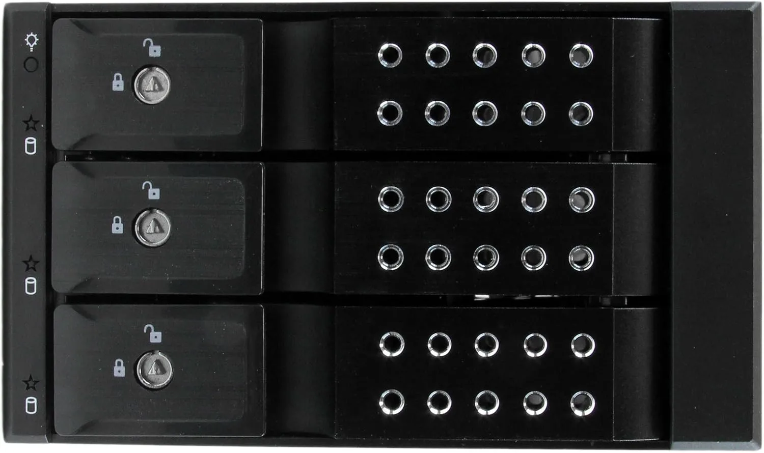 StarTech.com Drive Enclosure for 5.25" Serial Attached SCSI (SAS), SATA/600 - Serial ATA/600 Host Interface Internal - Black