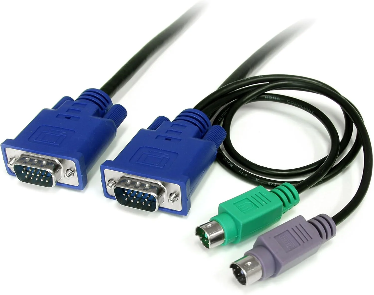 StarTech.com Ultra Thin KVM Cable - VGA with Integrated Keyboard/Mouse