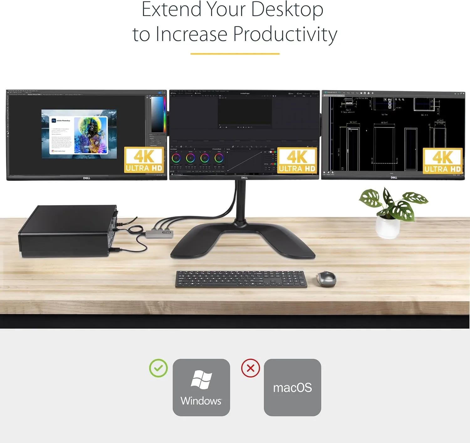StarTech.com DisplayPort to HDMI MST Hub - DP 1.4, USB Powered, 1ft/30cm Cable