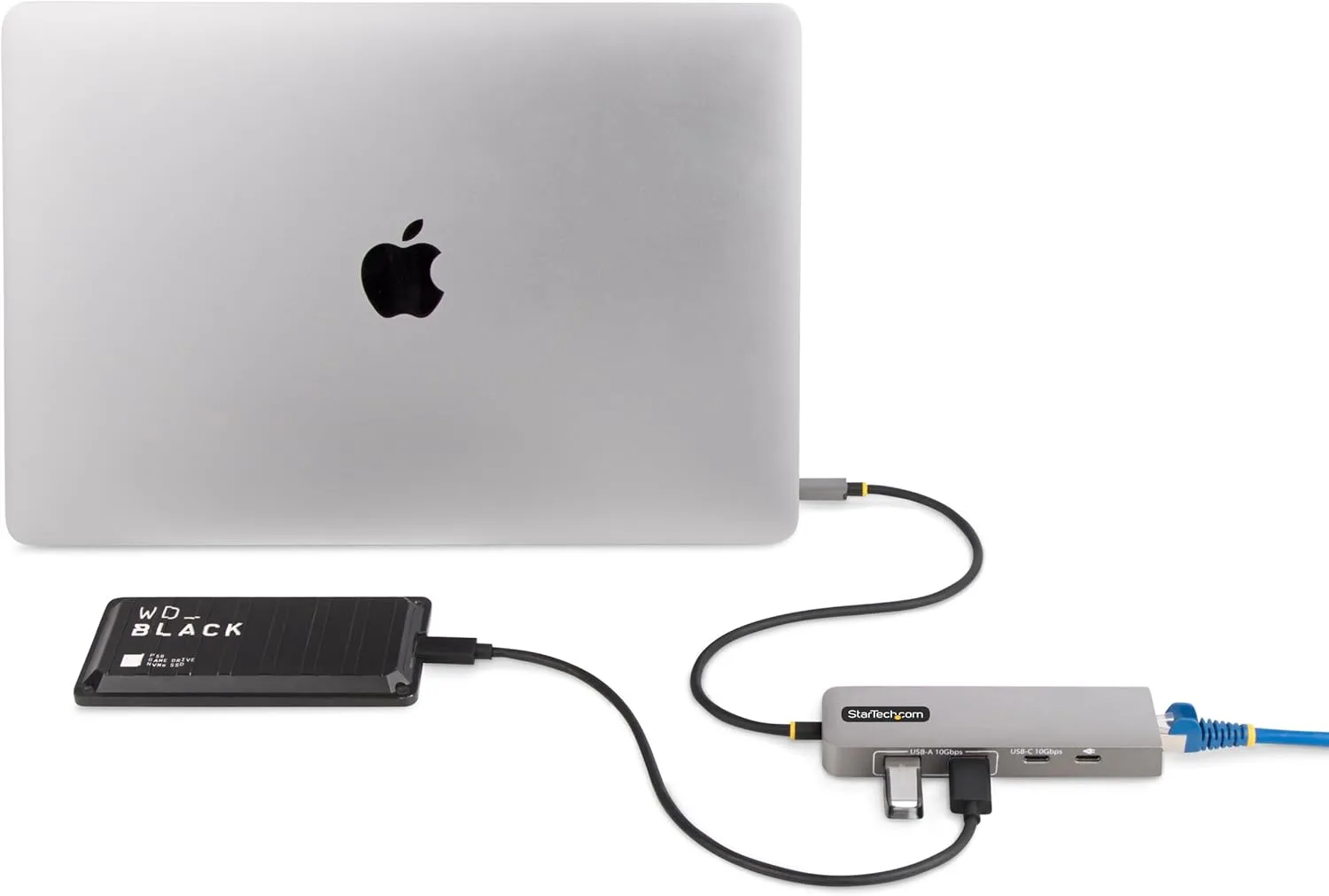StarTech.com 3-Port USB-C Hub, 2.5 Gbps Ethernet, 100W PD Pass-Through Port, USB 3.2 10Gbps, 2X USB-A/1x USB-C, Portable Hub