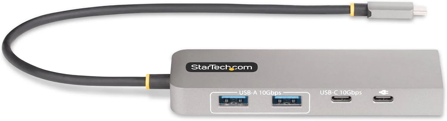 StarTech.com 3-Port USB-C Hub, 2.5 Gbps Ethernet, 100W PD Pass-Through Port, USB 3.2 10Gbps, 2X USB-A/1x USB-C, Portable Hub