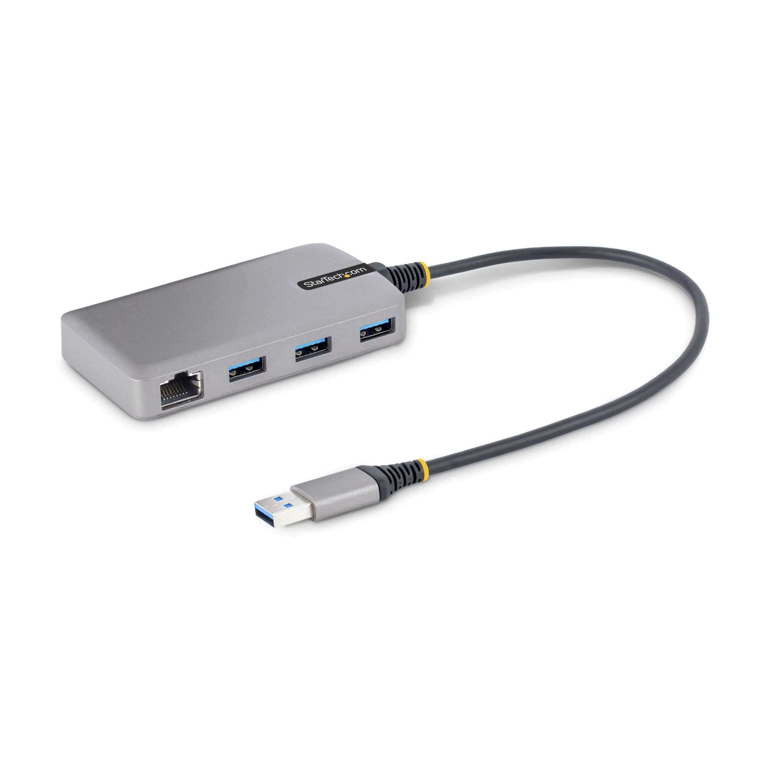 StarTech.com 3-Port USB Hub with Ethernet - 3X USB-A Ports - Gigabit Ethernet (RJ-45) - USB 3.0 5Gbps - Bus-Powered