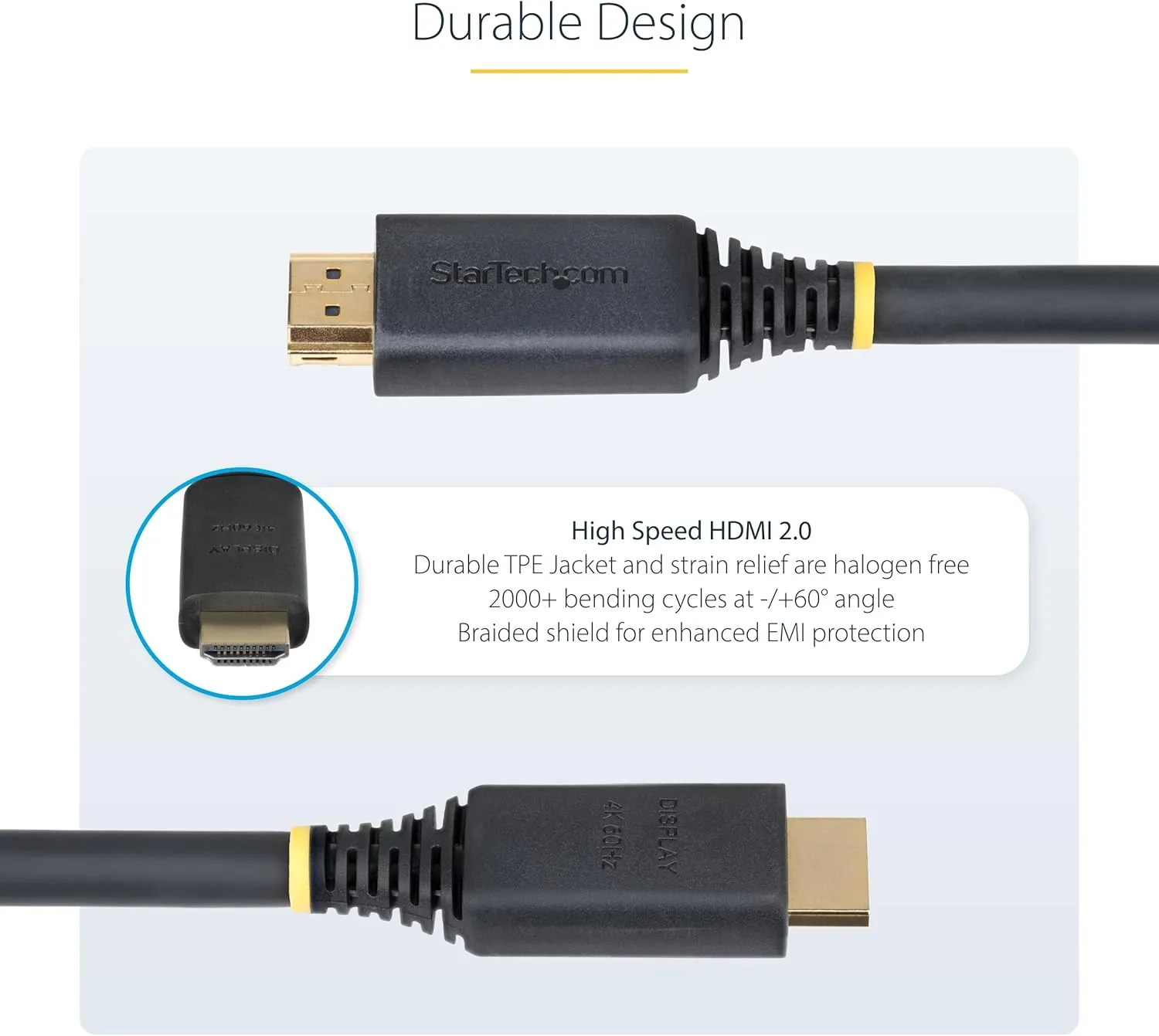 StarTech.com 30ft (9.1m) Active High Speed HDMI Cable, 4K 60Hz/1440p 144Hz, 18Gbps, UHD HDMI 2.0 Cord, TPE Jacket