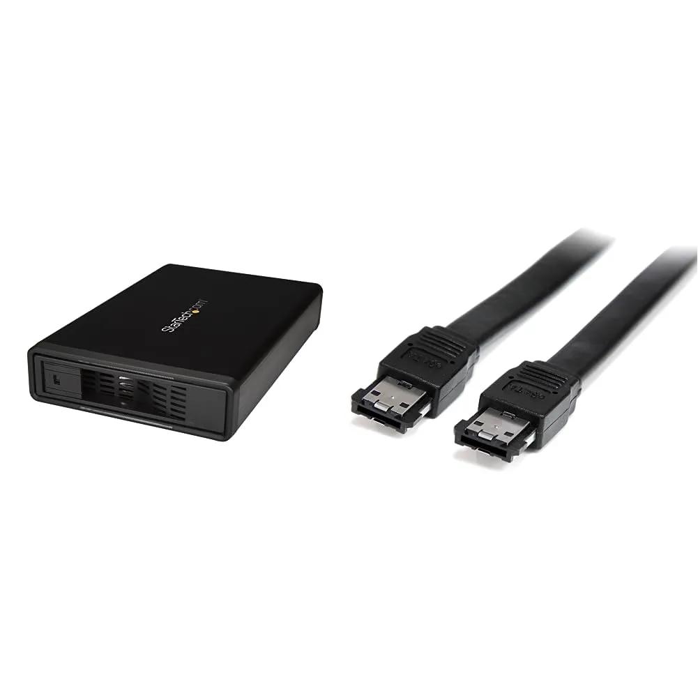 StarTech.com 3.5" External Hard Drive Enclosure with eSATA Cable USB 3.0 / eSATA (Trayless) Hard Drive Enclosure+ Electronic