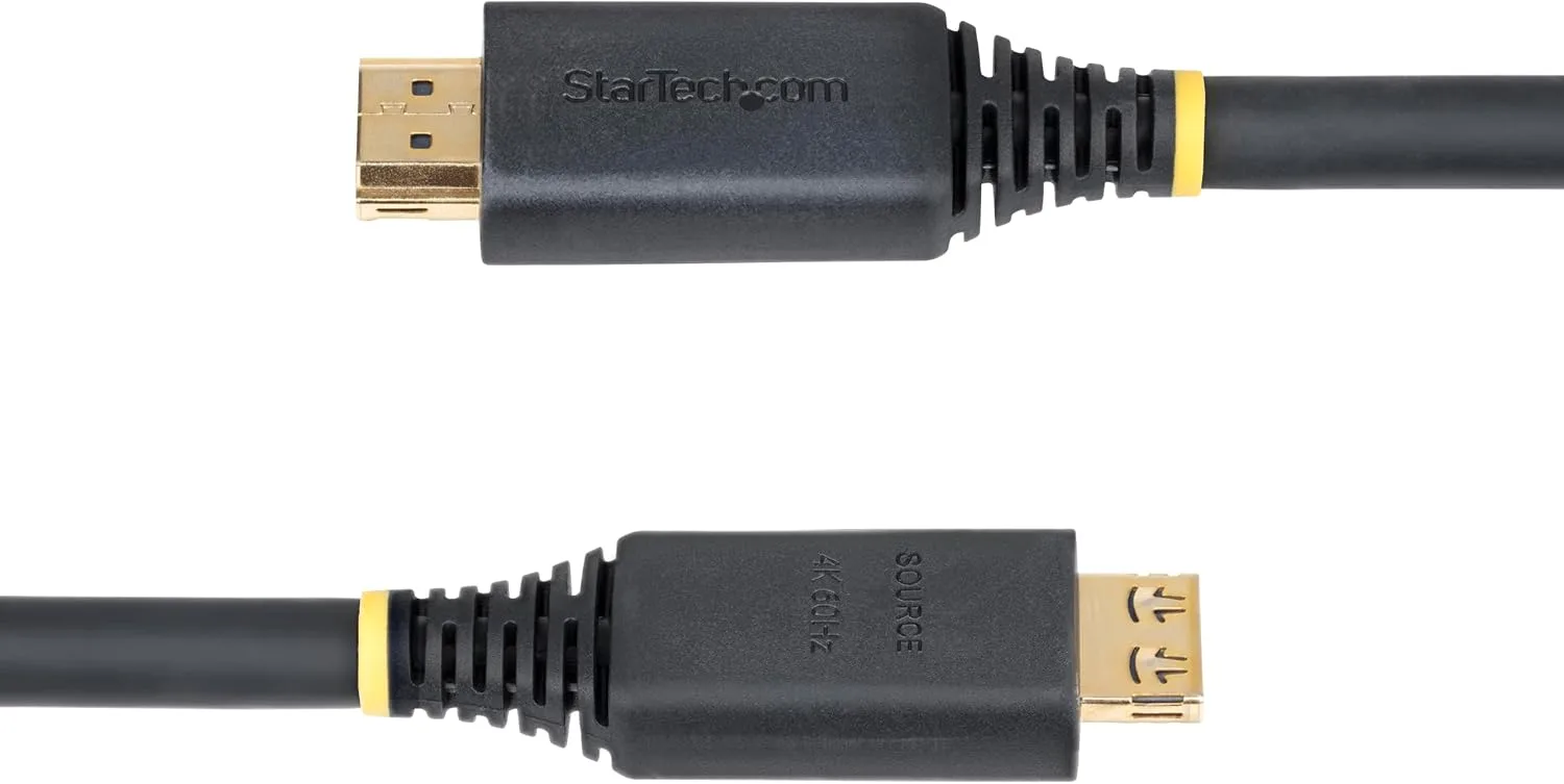 StarTech.com 35ft (10.6m) Active High Speed HDMI Cable with Gripping Connectors, 4K 60Hz