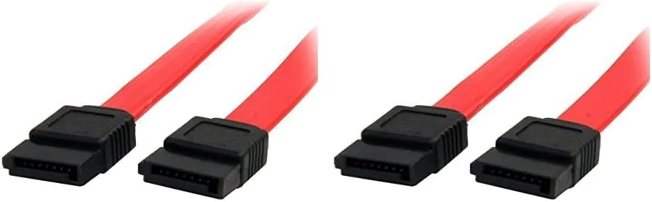 StarTech.com 36in SATA Cable - Serial ATA 150 - SATA (F) to (F) - 3 ft - Red - SATA36 (Pack of 2) Red 1 Count (Pack of 2)