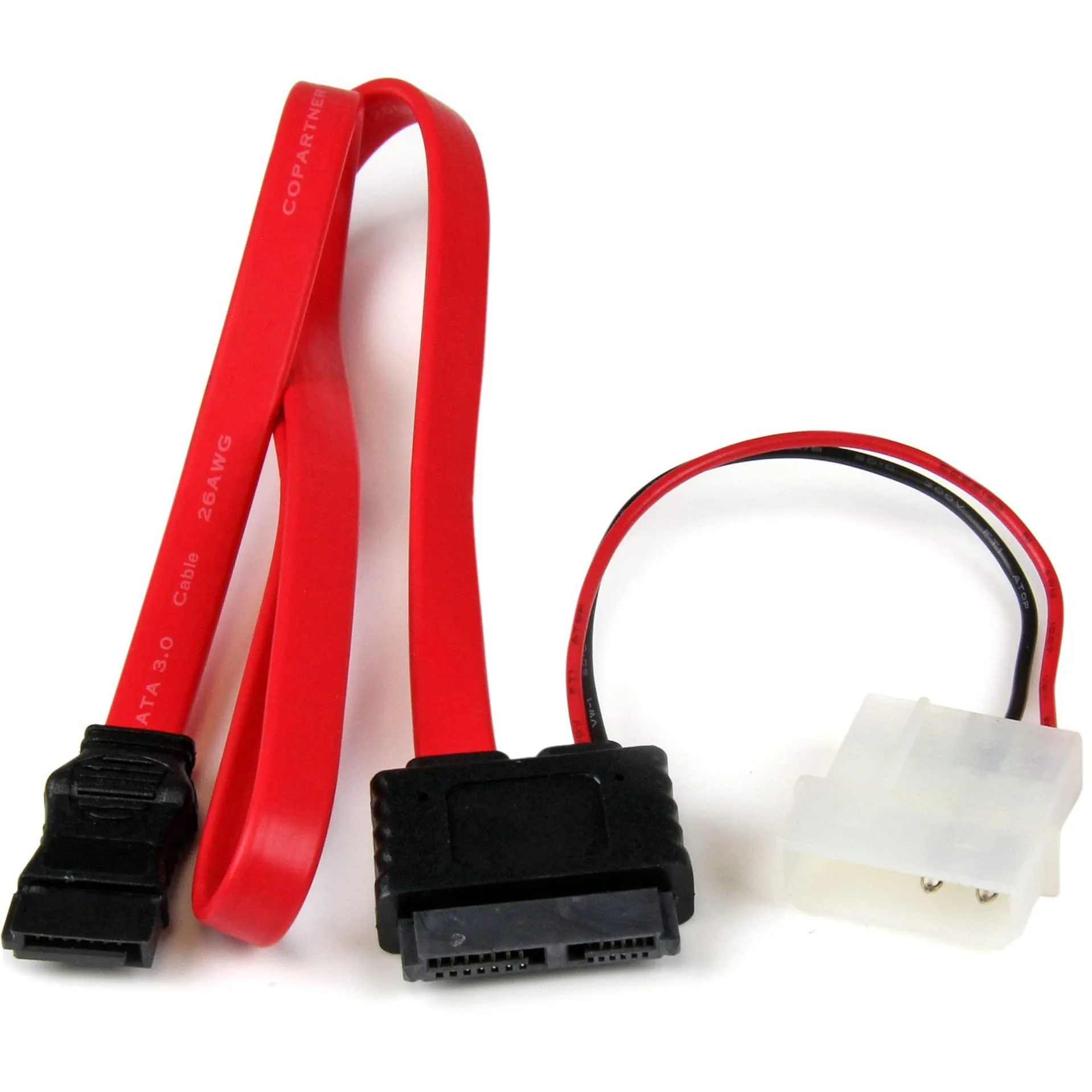 StarTech.com Slimline SATA to SATA with LP4 Power Cable Adapter