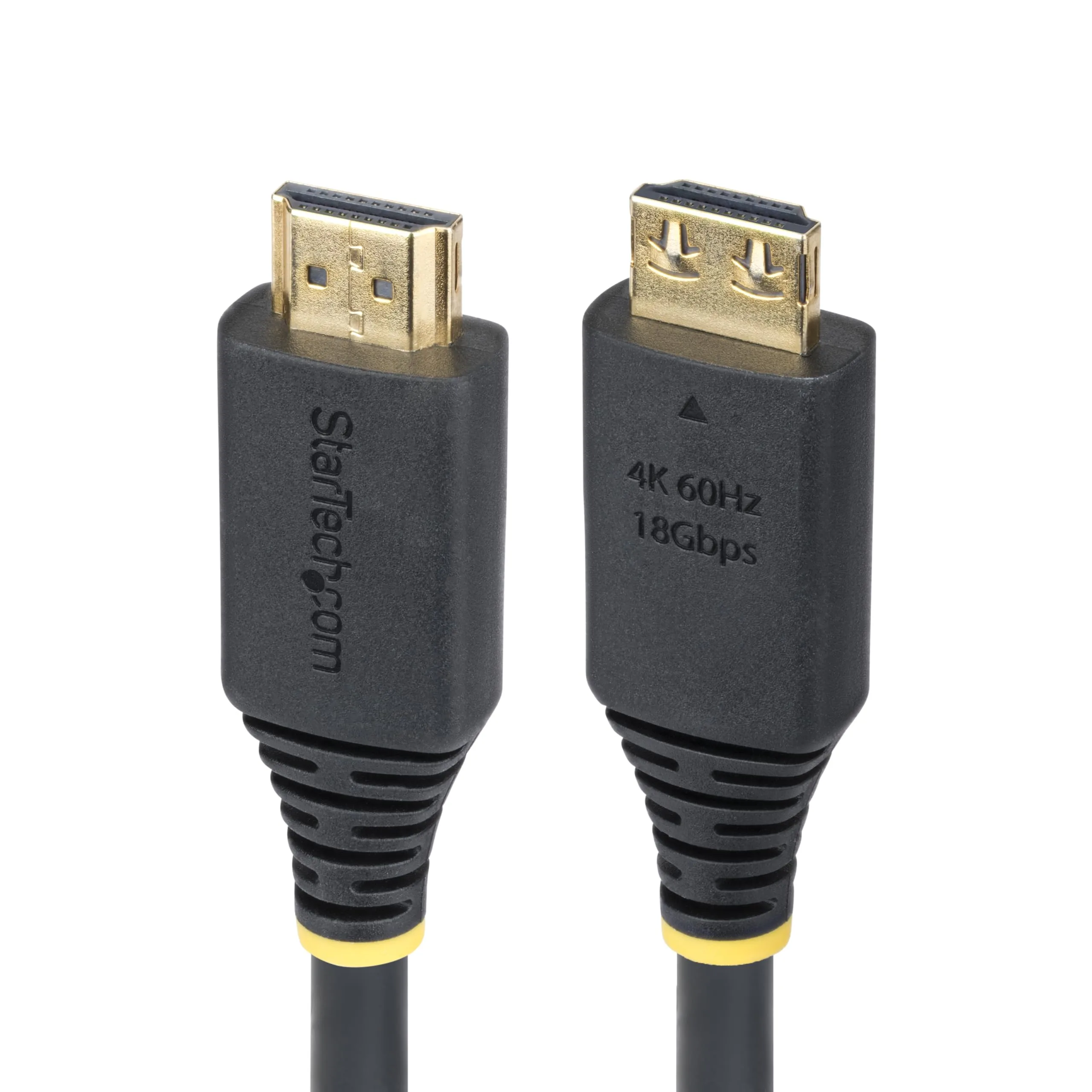 StarTech.com 3ft (0.9m) High Speed HDMI Cable with Gripping Connectors, 4K 60Hz/1440p 144Hz, 18Gbps - Cord, TPE Jacket