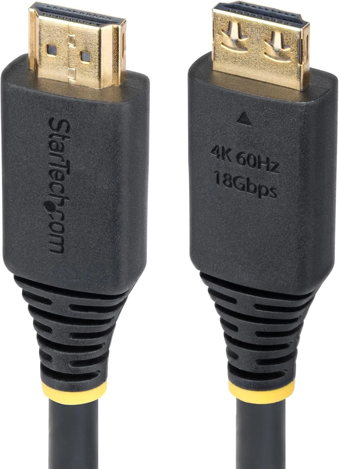 StarTech.com 3ft (0.9m) High Speed HDMI Cable with Gripping Connectors, 4K 60Hz/1440p 144Hz, 18Gbps - Cord, TPE Jacket